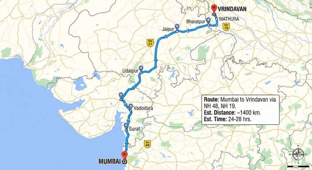 alt="how to reach vrindavan from Mumbai"