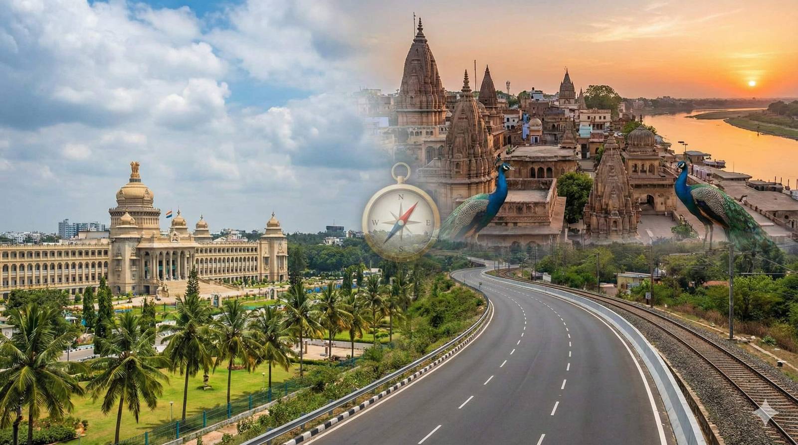 alt="how to reach Vrindavan from Bangalore"