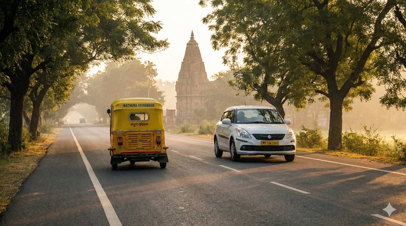 alt="how to reach Vrindavan from Mathura"